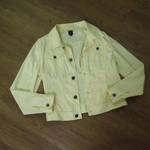 Vintage 2000s Yellow Cotton Denim-Style Jacket